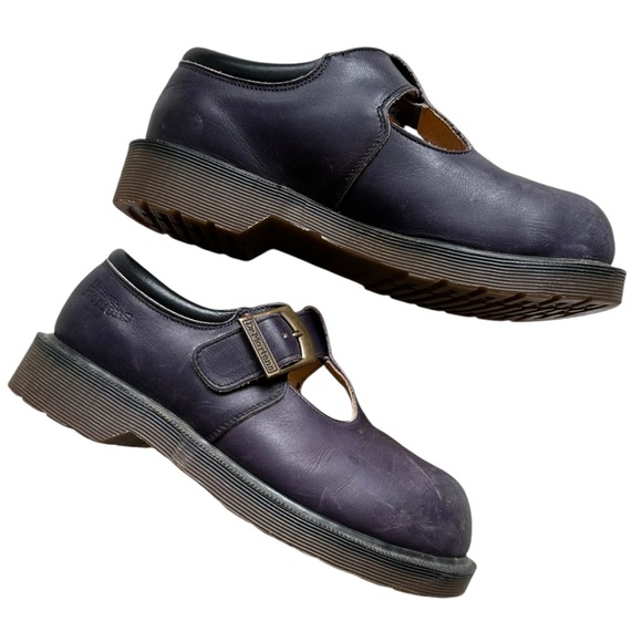 Vintage Dr. Martens T Strap Mary Jane Steel Toe Shoes Made in England Size 4 - Picture 3 of 12